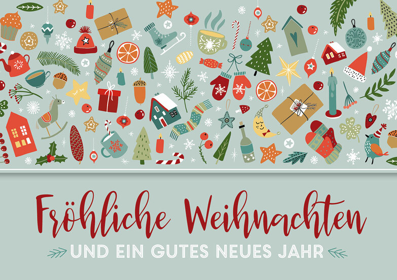 Weihnachtskarte: Weihnachtsdurcheinander